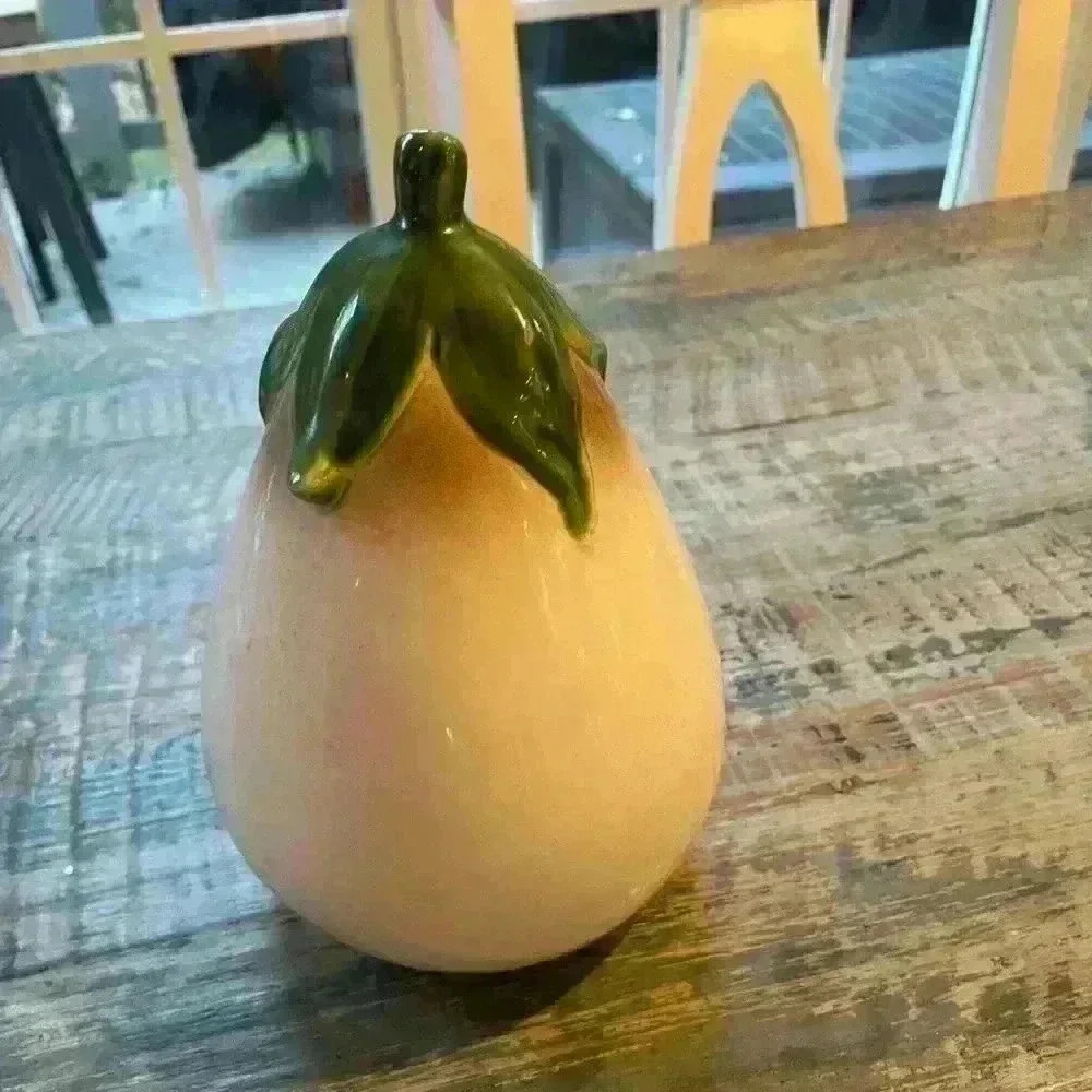 Large White Vegetable or  Fruit Oversized Kitchen Decor Ceramic Unique